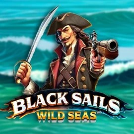 Black Sails Wild Seas slot logo by Infinity Dragon Studios at Tiger BingoBlack Sails Wild Seas