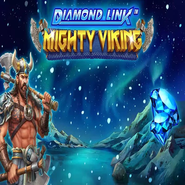 Diamond Link Mighty Viking slot logo by Greentube at Tiger Bingo